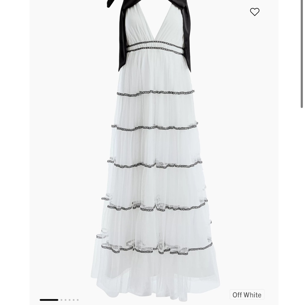 Elegant White and Black maxi dress Gown